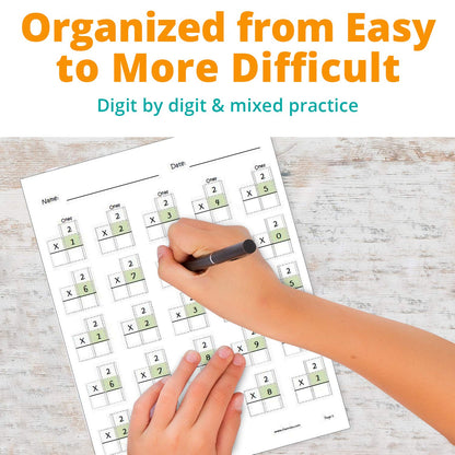 Channie's: One Page A Day Single Digit Multiplication Math Workbook