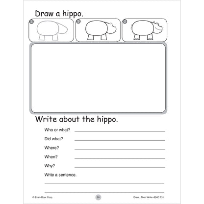Draw…Then Write, Workbook Grade 1-3