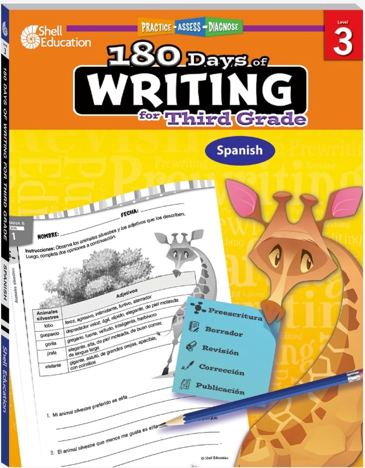180 Days: Writing for Third Grade (Spanish)
