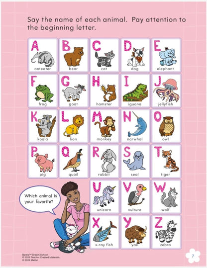 Barbie Dream School Preschool Workbook