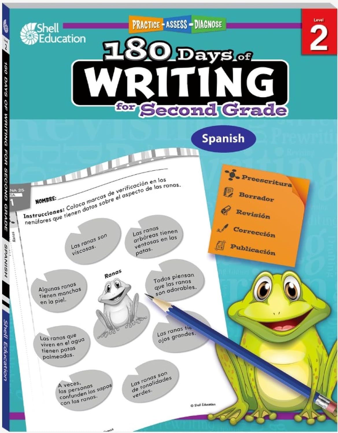 180 Days: Writing for Second Grade (Spanish)