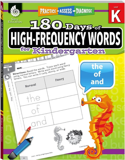 180 Days: High-Frequency Words for Kindergarten