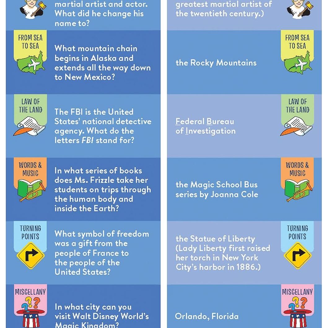 Brain Quest America Smart Cards Revised 4th Edition