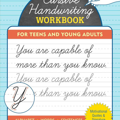 Cursive Handwriting Workbook for Teens and Young Adults