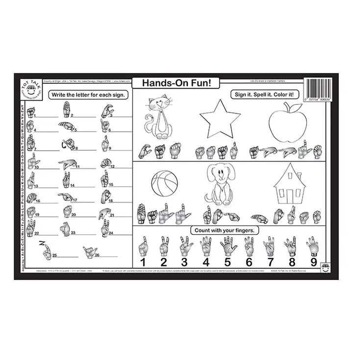 Sign Language Made Simple Placemat