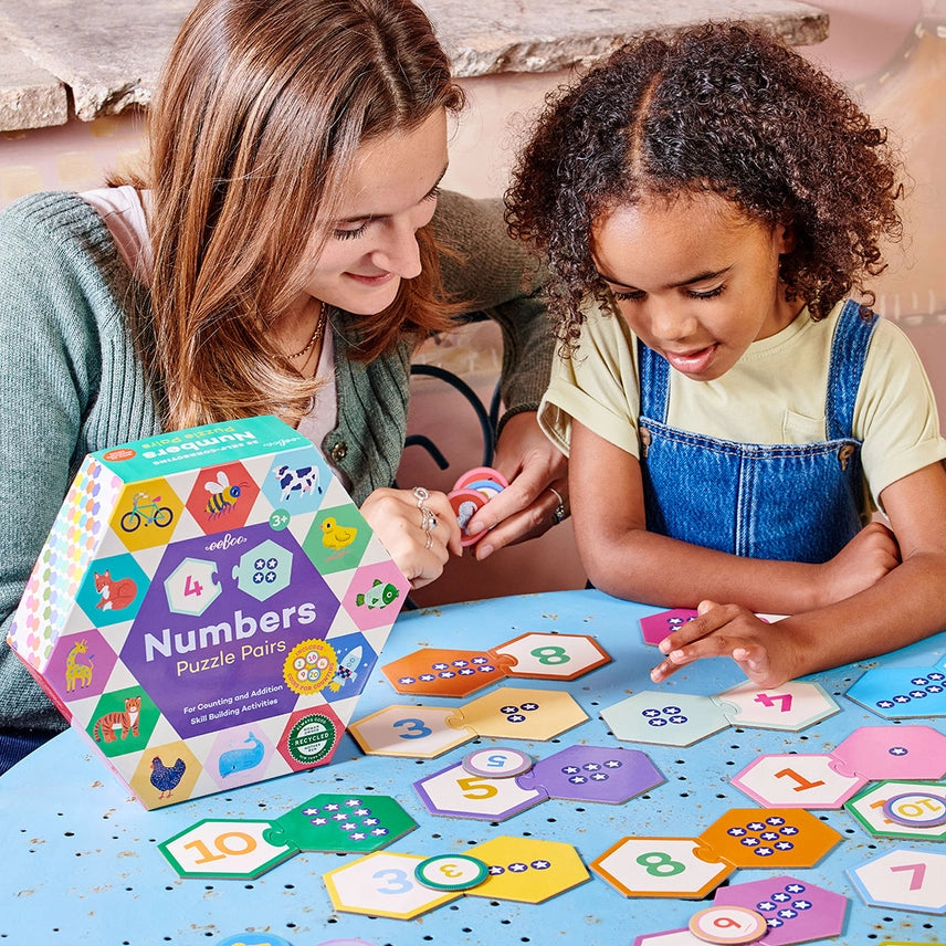 Numbers Hexagon Puzzle Pairs Game