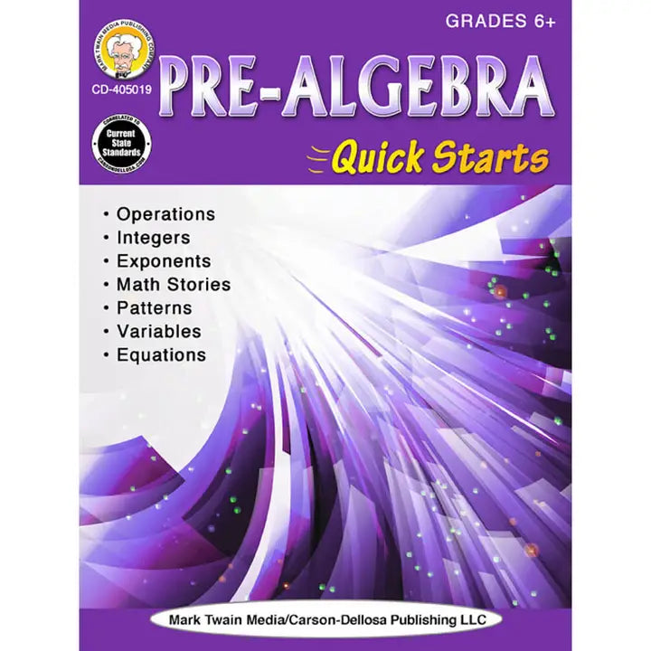 Pre-Algebra Quick Starts Workbook Grade 6-12