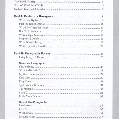Paragraph Writing, Workbook (Grades 2–4)