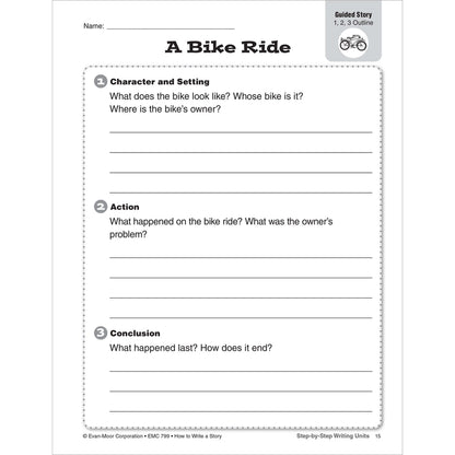 How To Write A Story, Workbook Grade 1-3