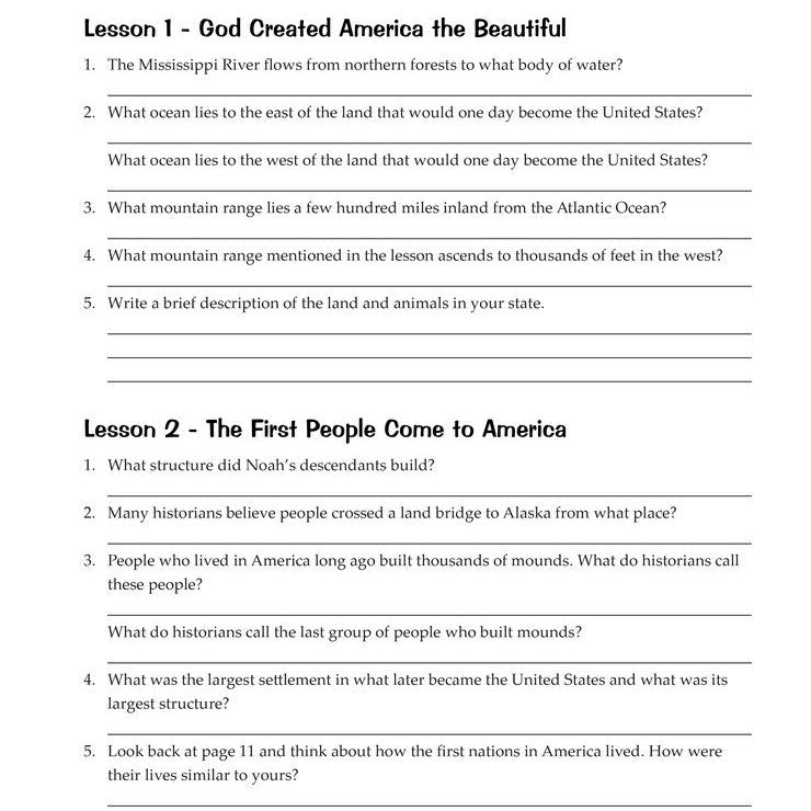 America the Beautiful Lesson Review