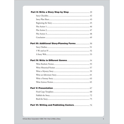 How to Write A Story, Workbook Grade 4-6