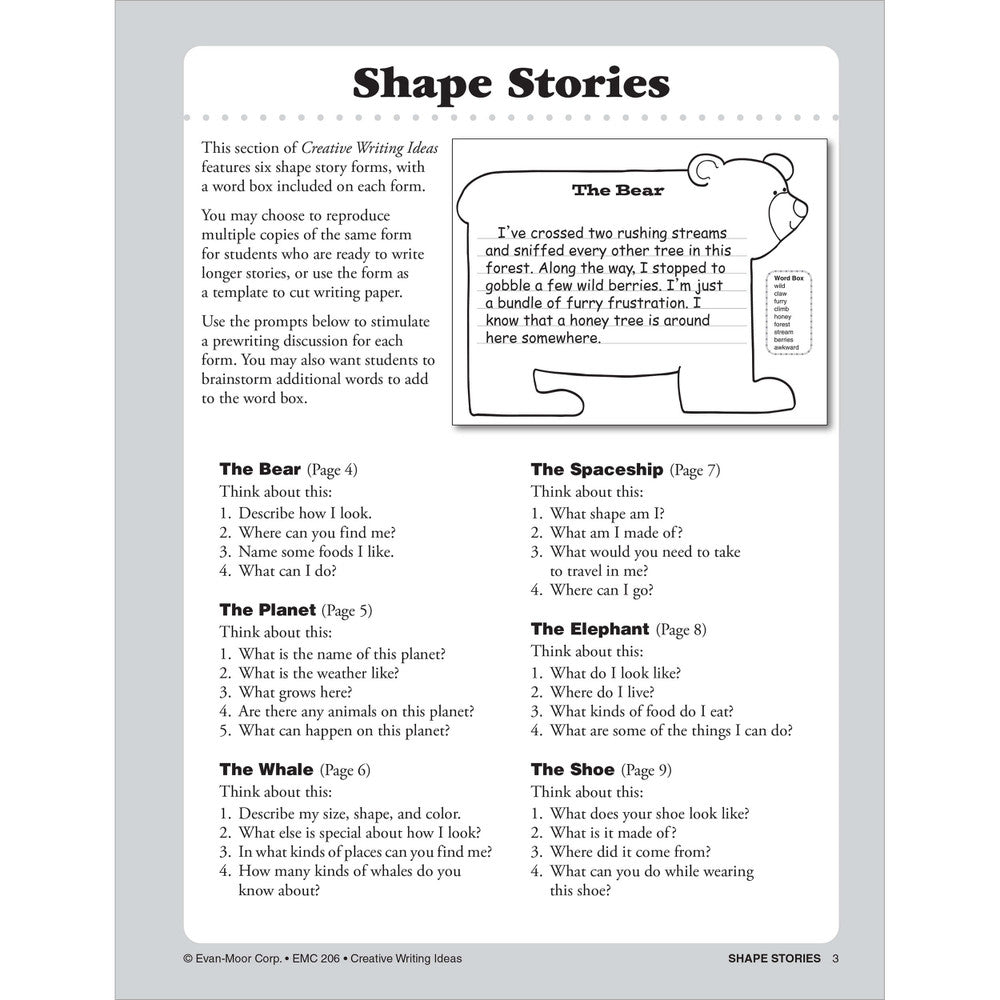 Creative Writing Ideas, Workbook Grade 2-4