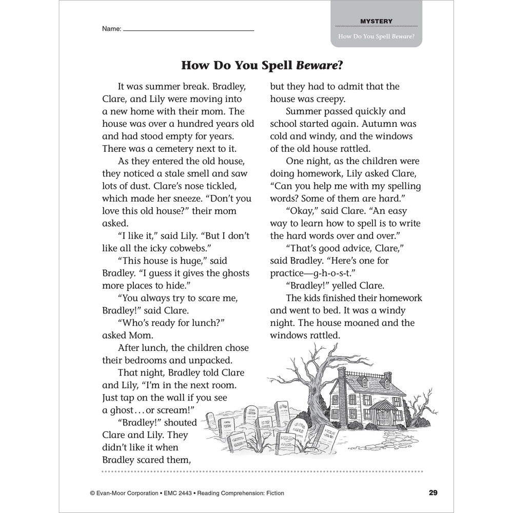 Reading Comprehension: Fiction, Teacher Resource Workbook (Grade 3)