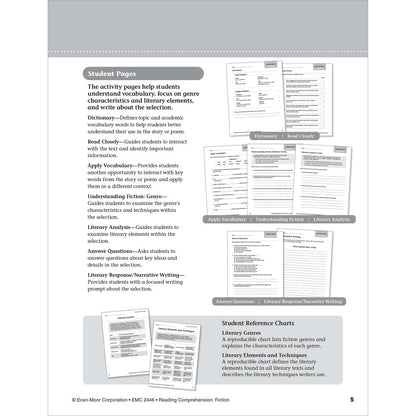Reading Comprehension: Fiction, Resource Workbook  (Grade 6)