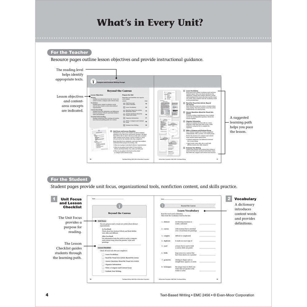 Text-Based Writing Workbook, Grade 6
