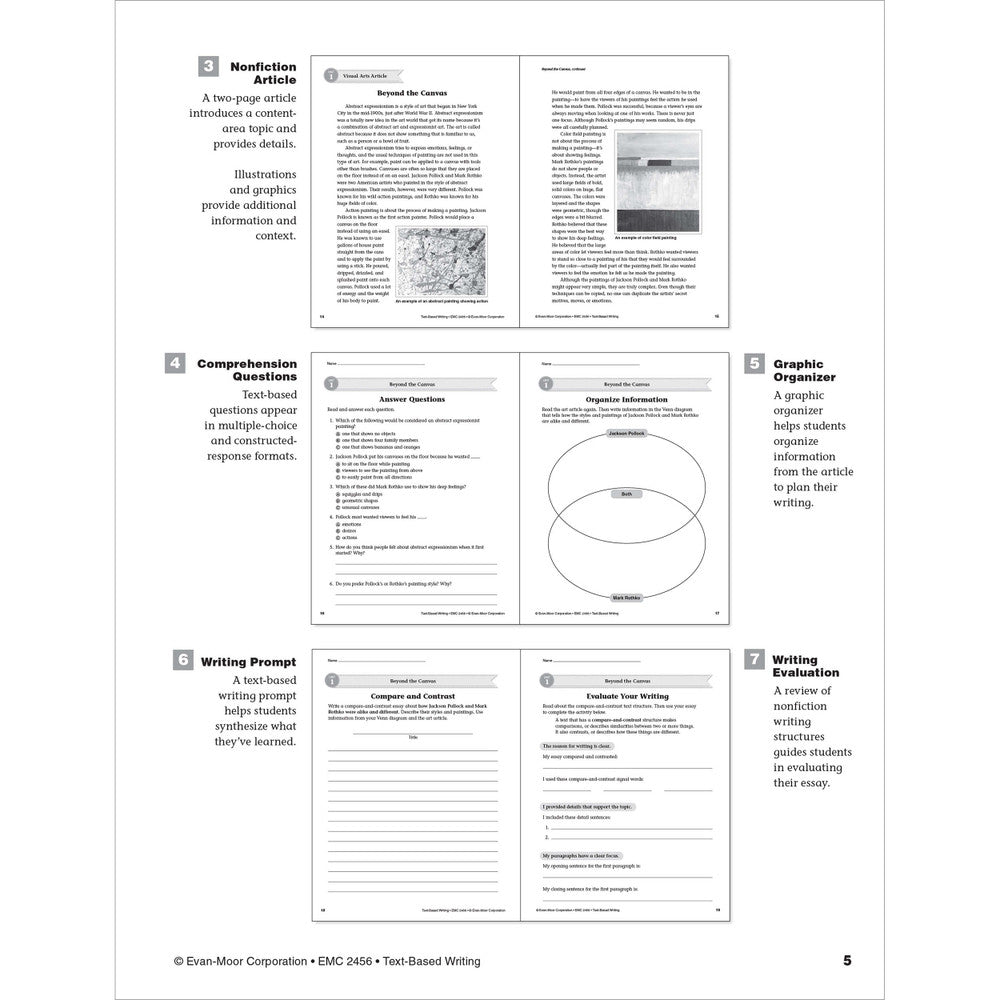 Text-Based Writing Workbook, Grade 6