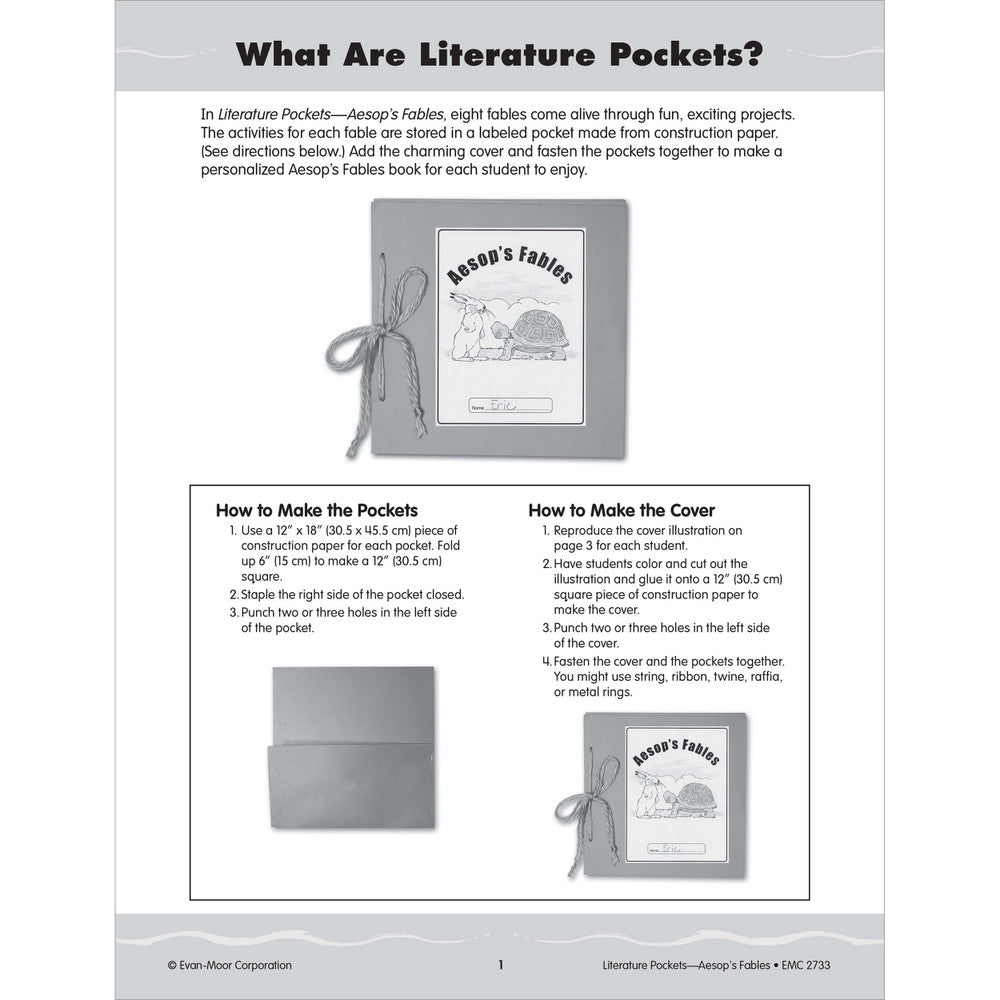 Literature Pockets: Aesop’s Fables, Teacher Resource Workbook (Grades 2–3)