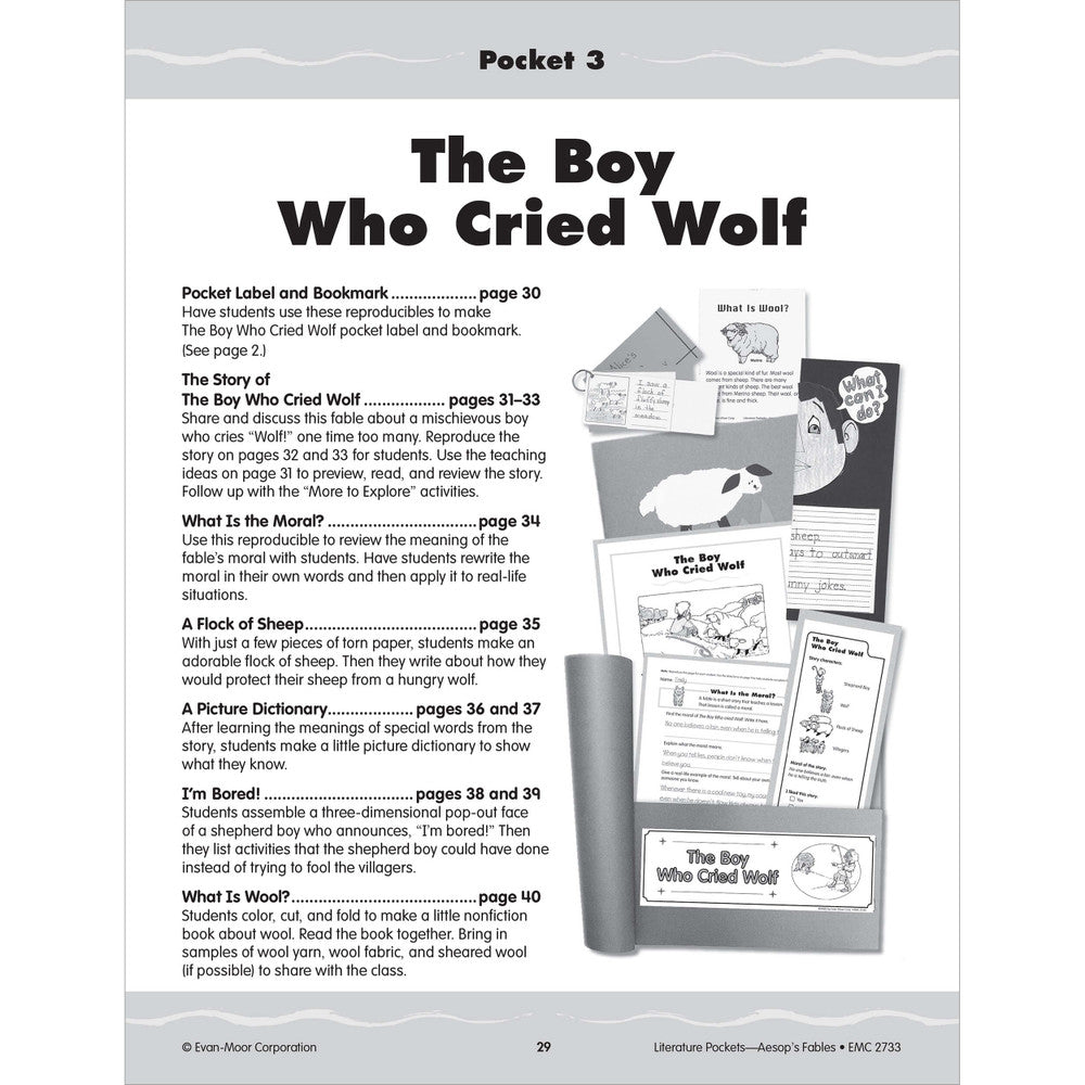 Literature Pockets: Aesop’s Fables, Teacher Resource Workbook (Grades 2–3)