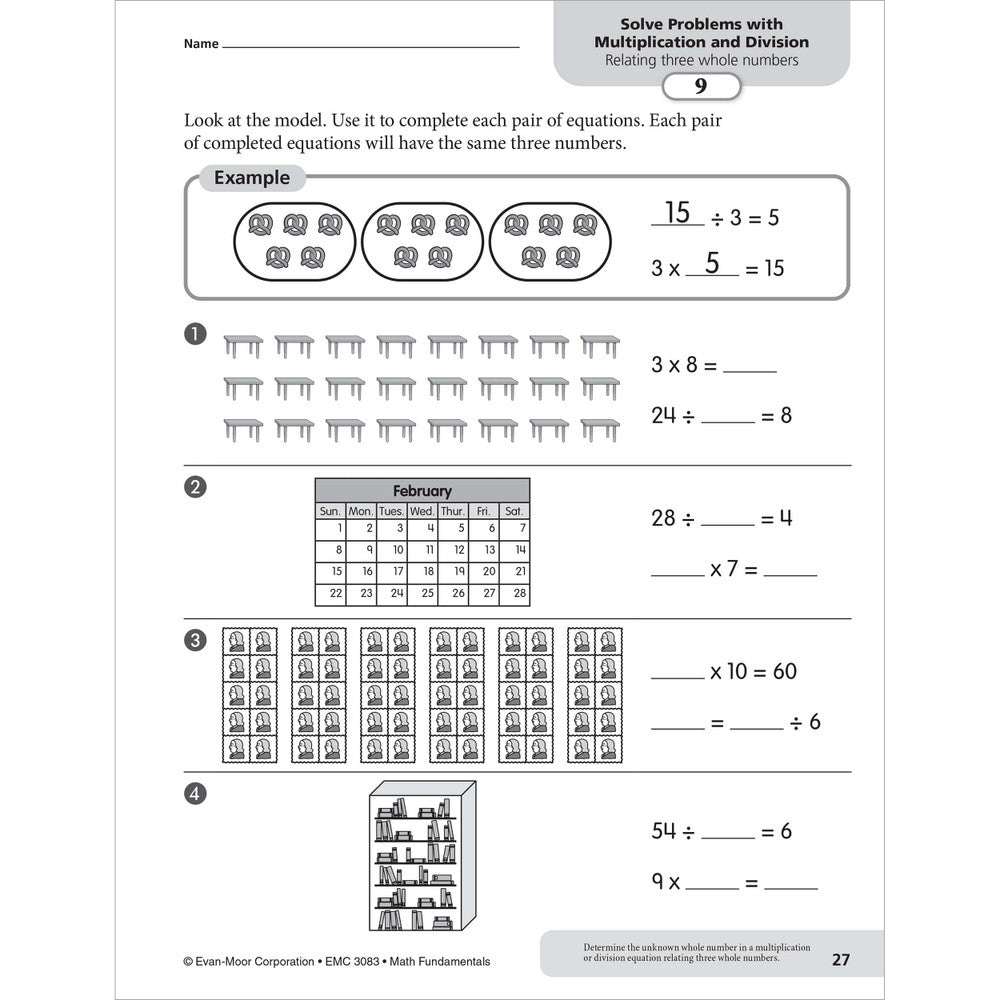 Math Fundamentals, Workbook Grade 3