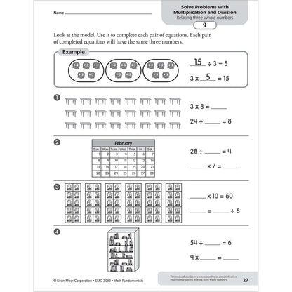 Math Fundamentals, Workbook Grade 3