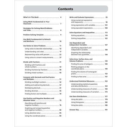 Math Fundamentals, Workbook Grade 6