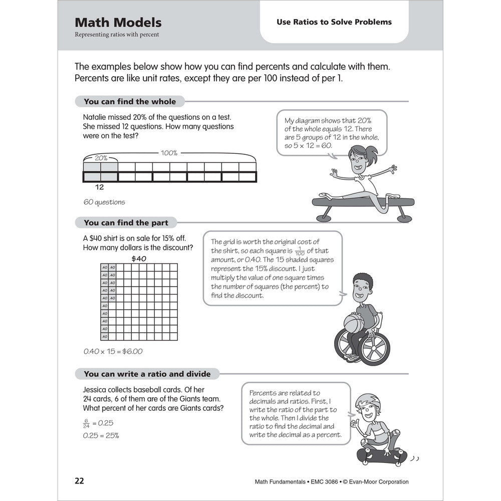 Math Fundamentals, Workbook Grade 6
