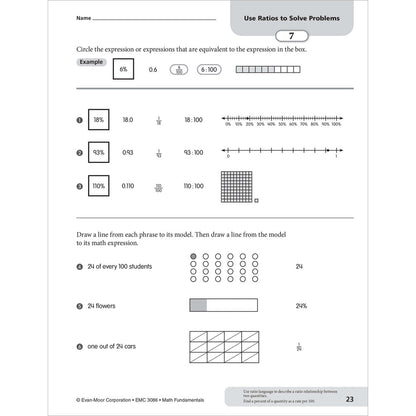 Math Fundamentals, Workbook Grade 6
