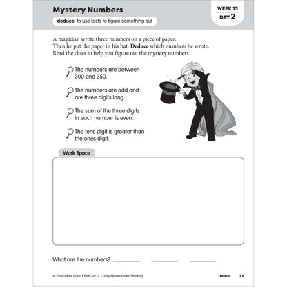 Daily Higher-Order Thinking, Teacher Resource Workbook (Grade 2)