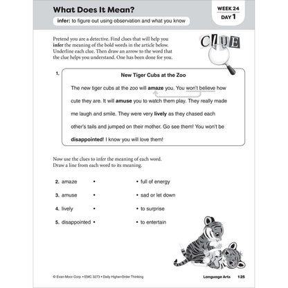 Daily Higher-Order Thinking, Teacher Resource Workbook (Grade 3)