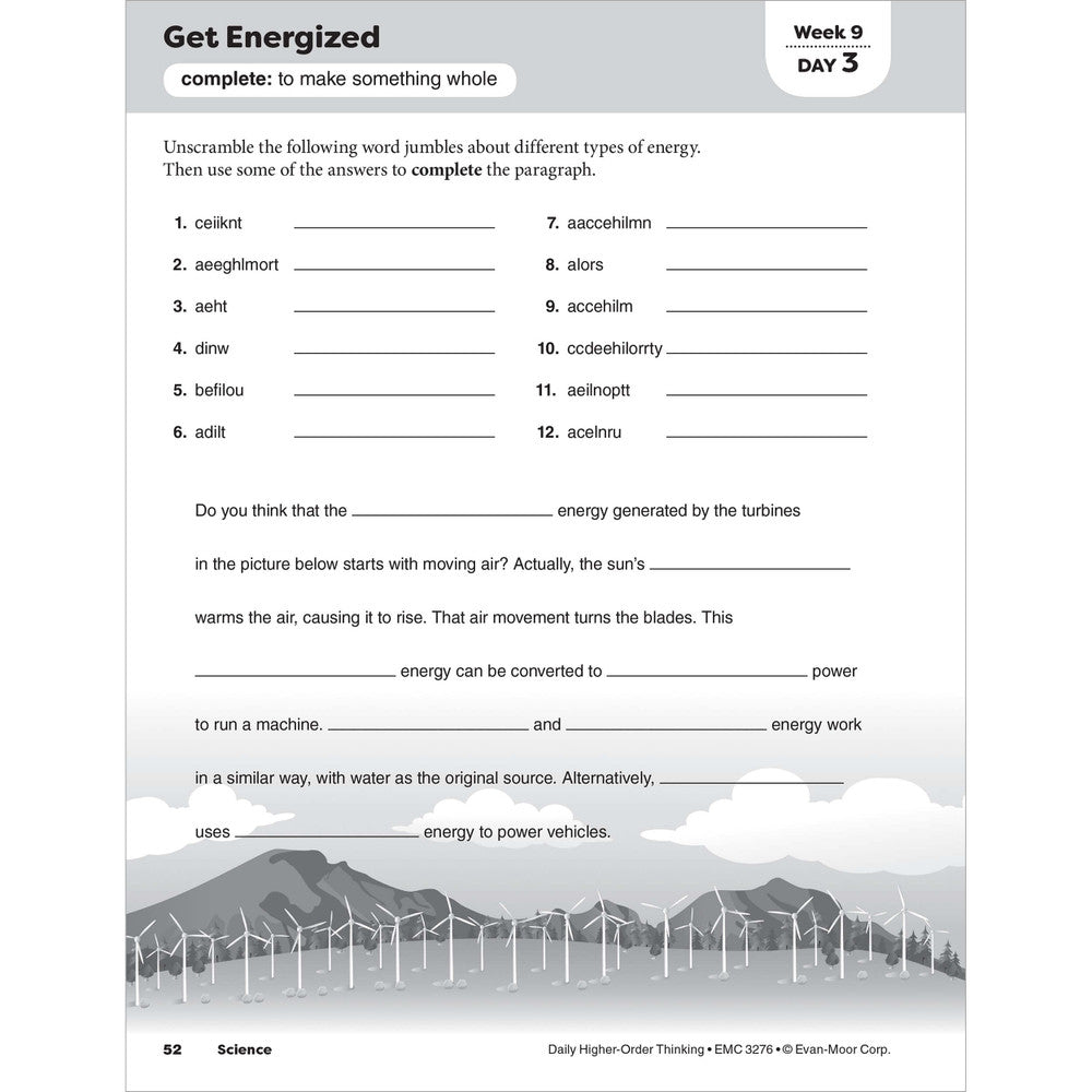 Daily Higher-Order Thinking, Teacher Resource Workbook (Grade 6)