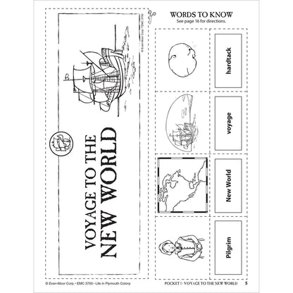 History Pockets: Life in Plymouth Colony, Workbook Grade 1-3
