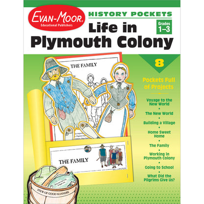 History Pockets: Life in Plymouth Colony, Workbook Grade 1-3