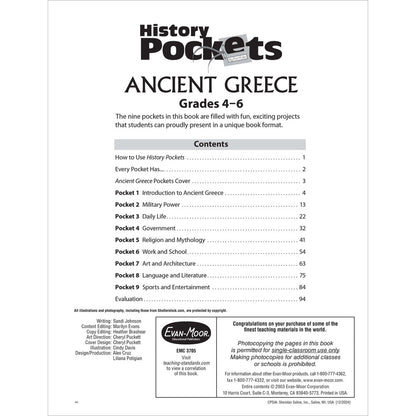 History Pockets: Ancient Greece Workbook Grades 4-6