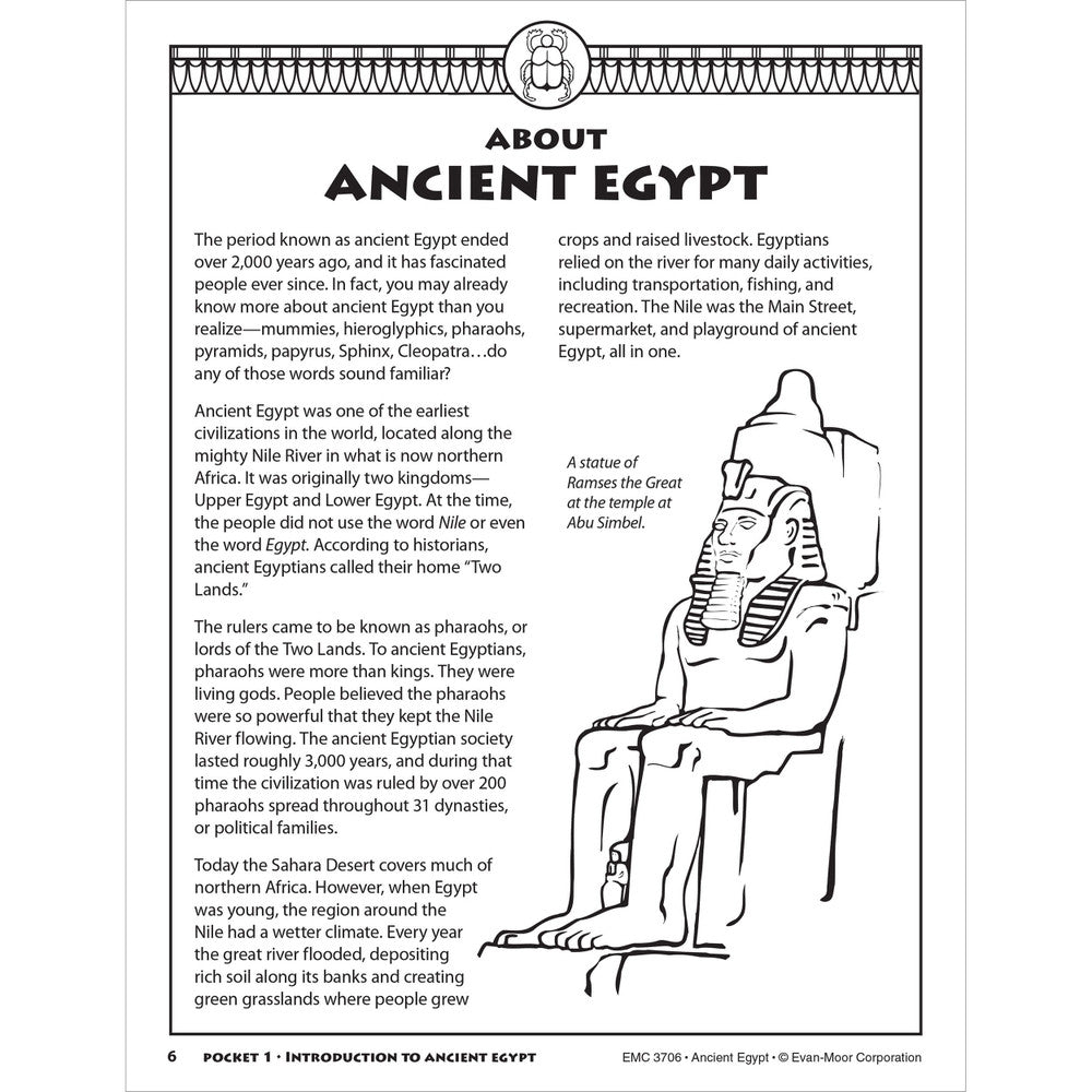 History Pockets: Ancient Egypt, Teacher Resource Workbook Grade 4-6