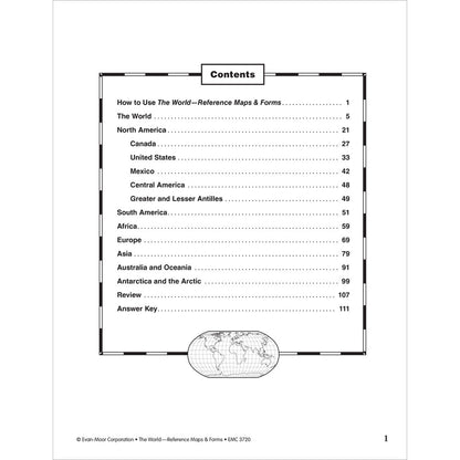 The World Reference Maps & Forms Grades 3–6 Workbook
