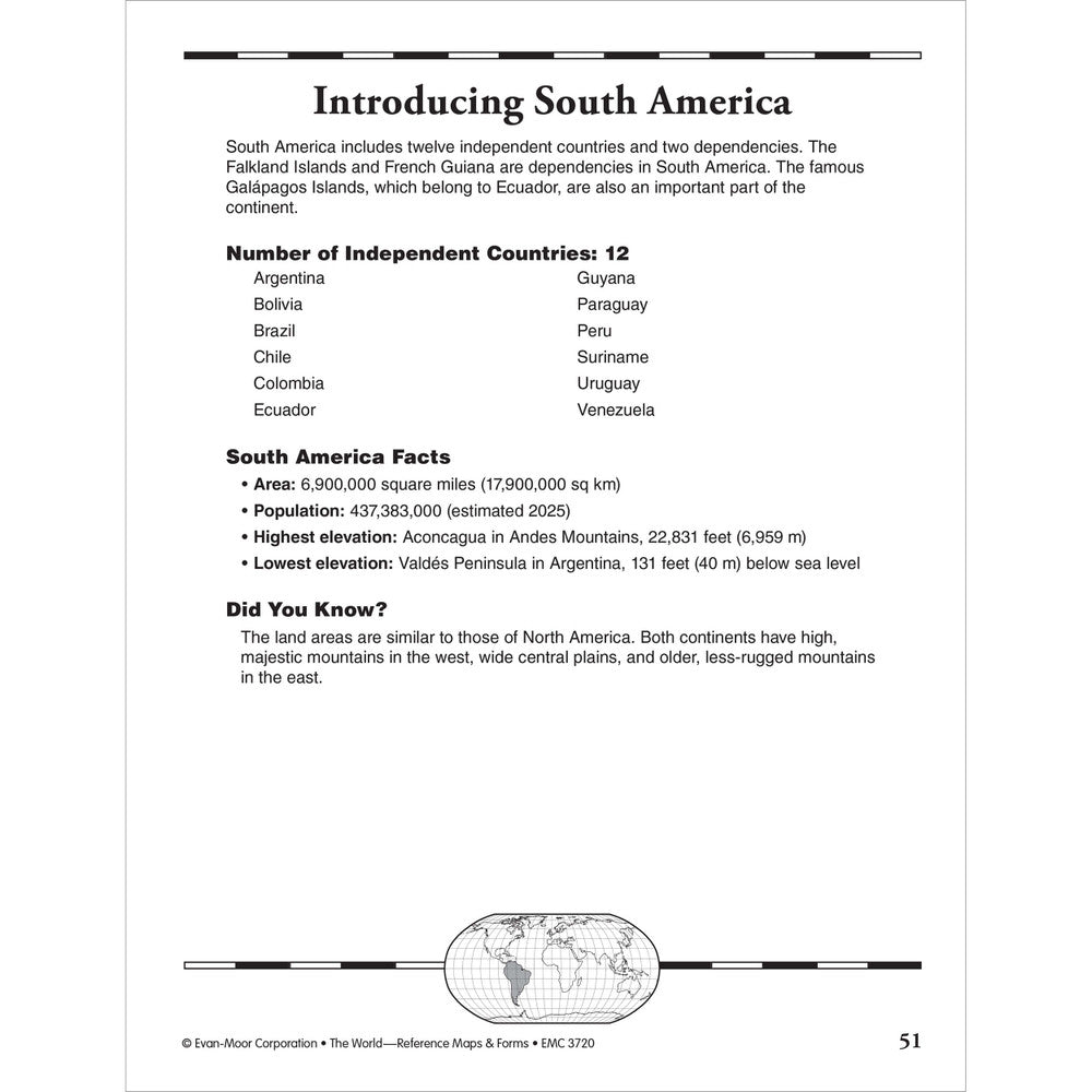 The World Reference Maps & Forms Grades 3–6 Workbook