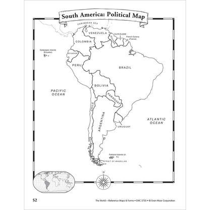 The World Reference Maps & Forms Grades 3–6 Workbook