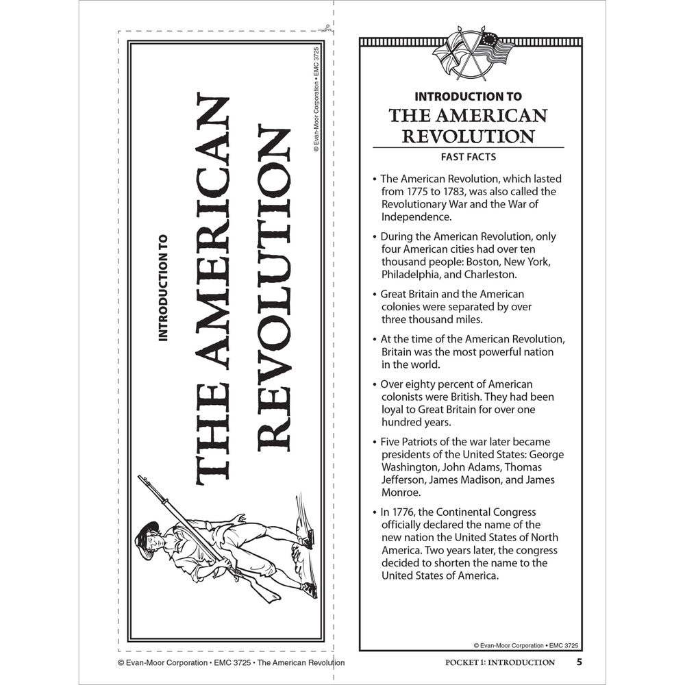 History Pockets: The American Revolution, Teacher Resource Workbook Grade 4-6