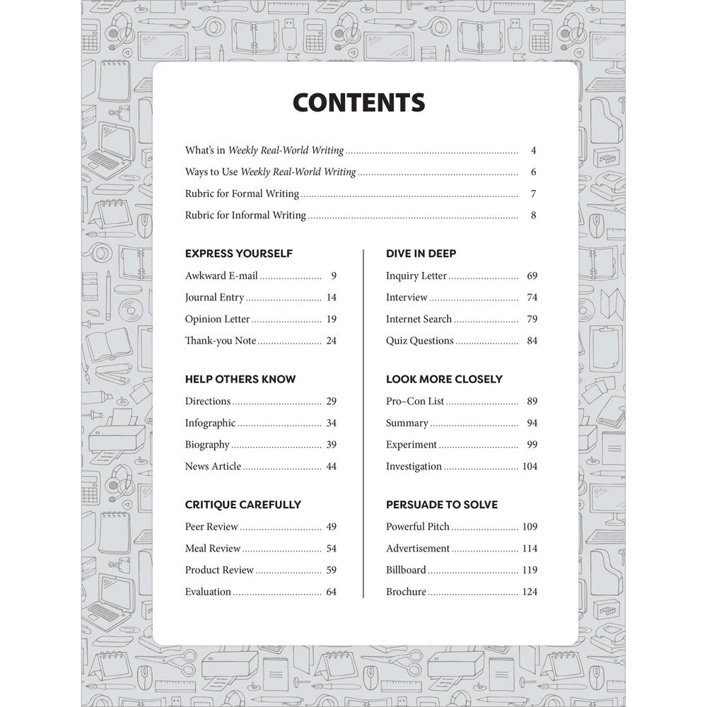 Real-World Writing Workbook, Grades 3-4