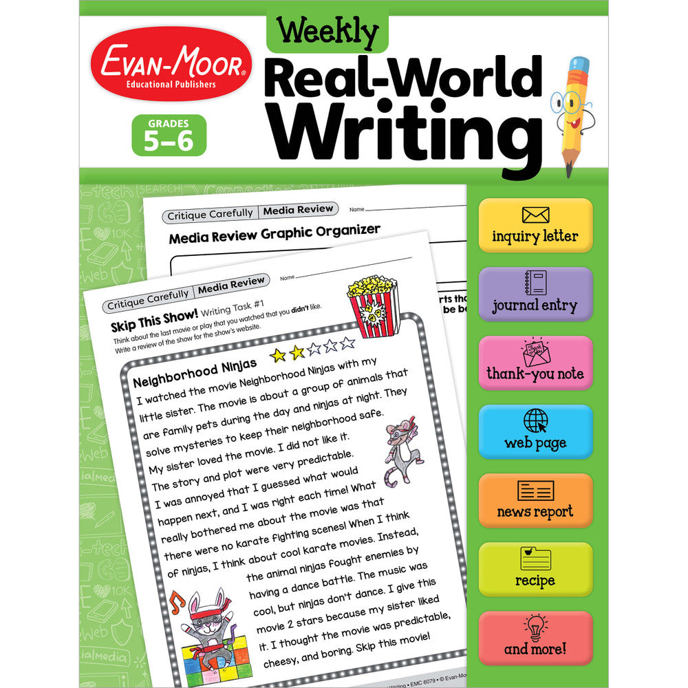 Real-World Writing Workbook, Grades 5-6