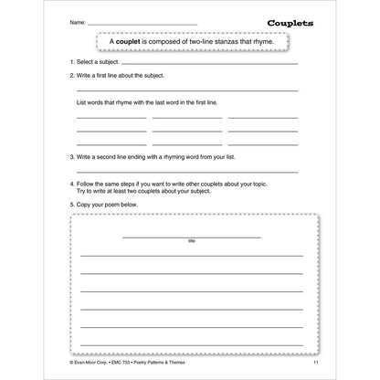 Poetry Patterns & Themes Workbook Grades 3-6