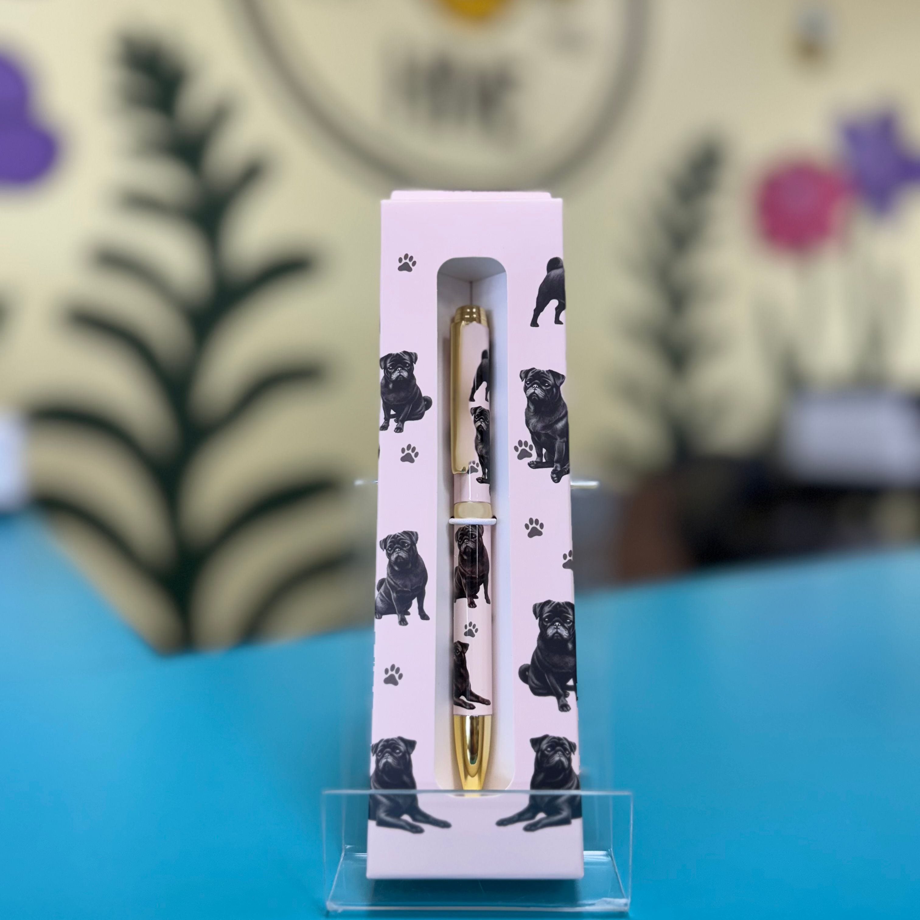E&S Pets Ballpoint Pen: Pug Black