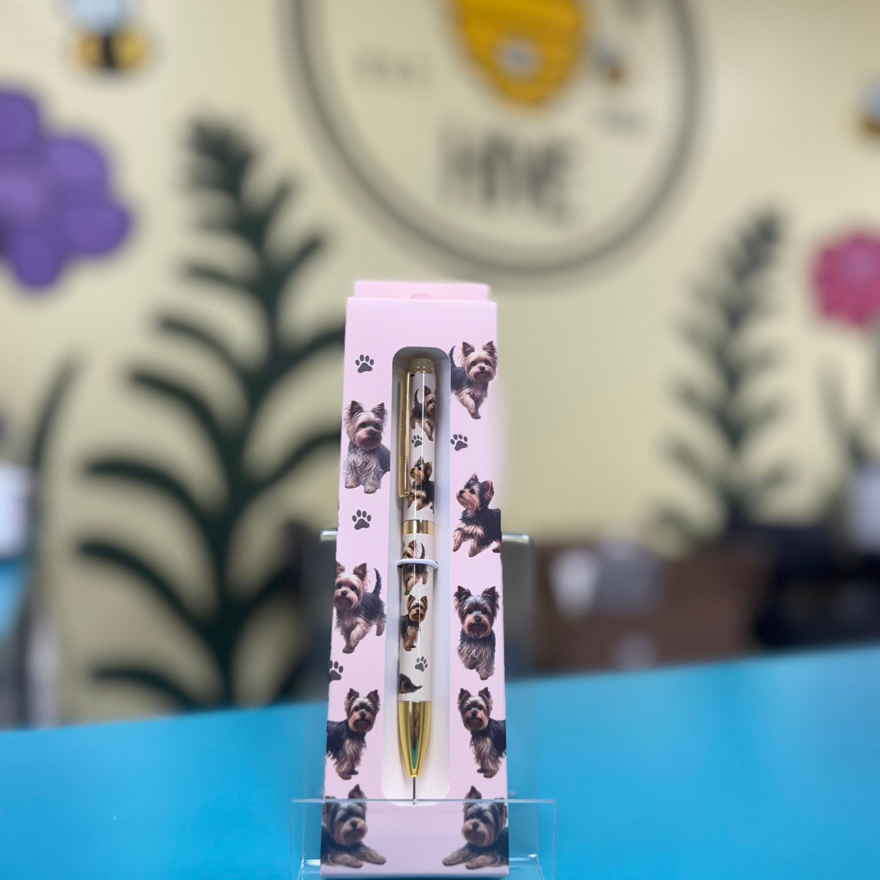 E&S Pets Ballpoint Pen: Yorkshire Terrier Pink