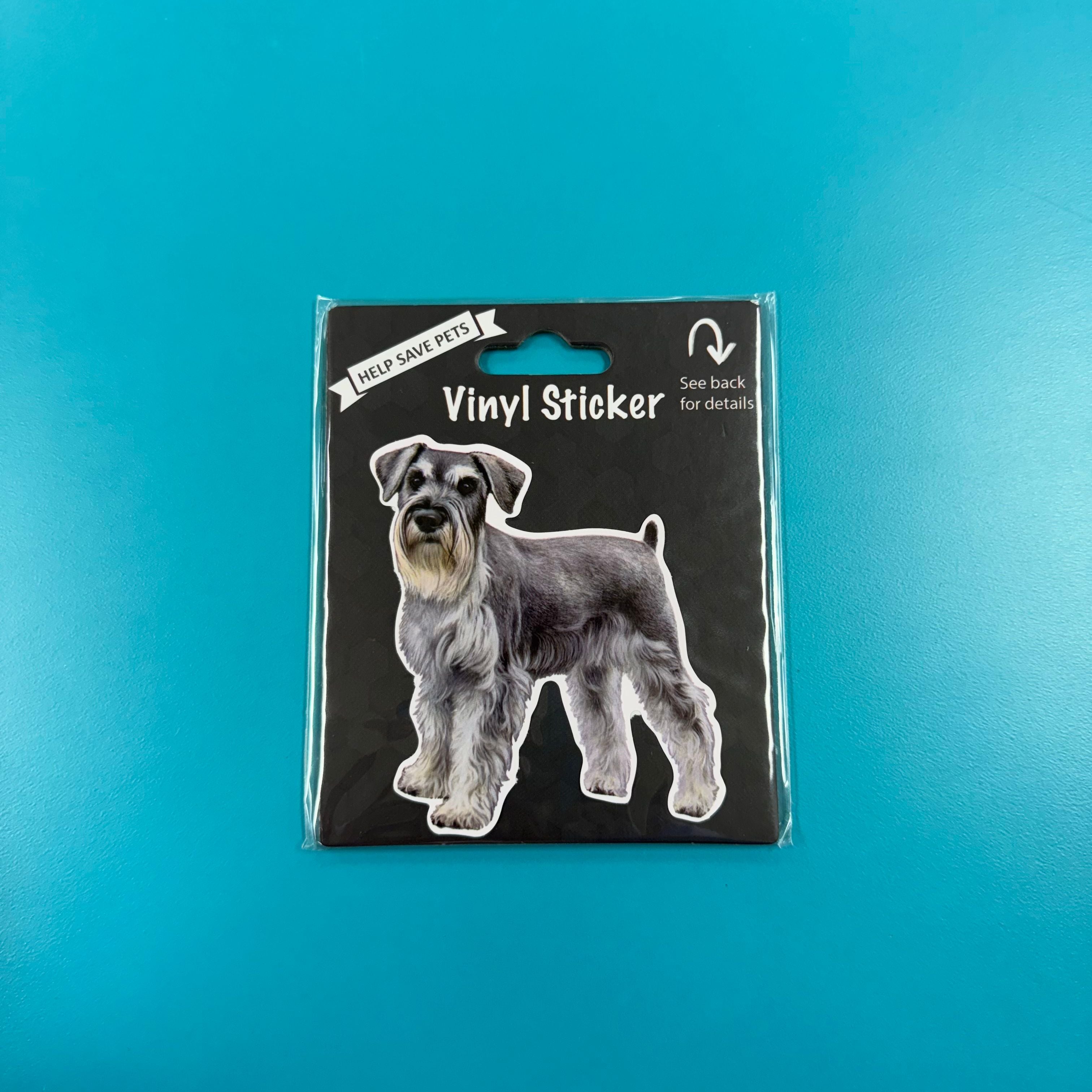 Vinyl Sticker: Schnauzer, Uncropped