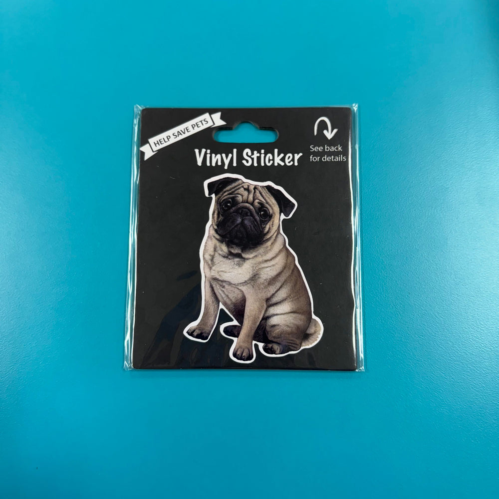 Vinyl sticker: Pug – The Homeschool Hive