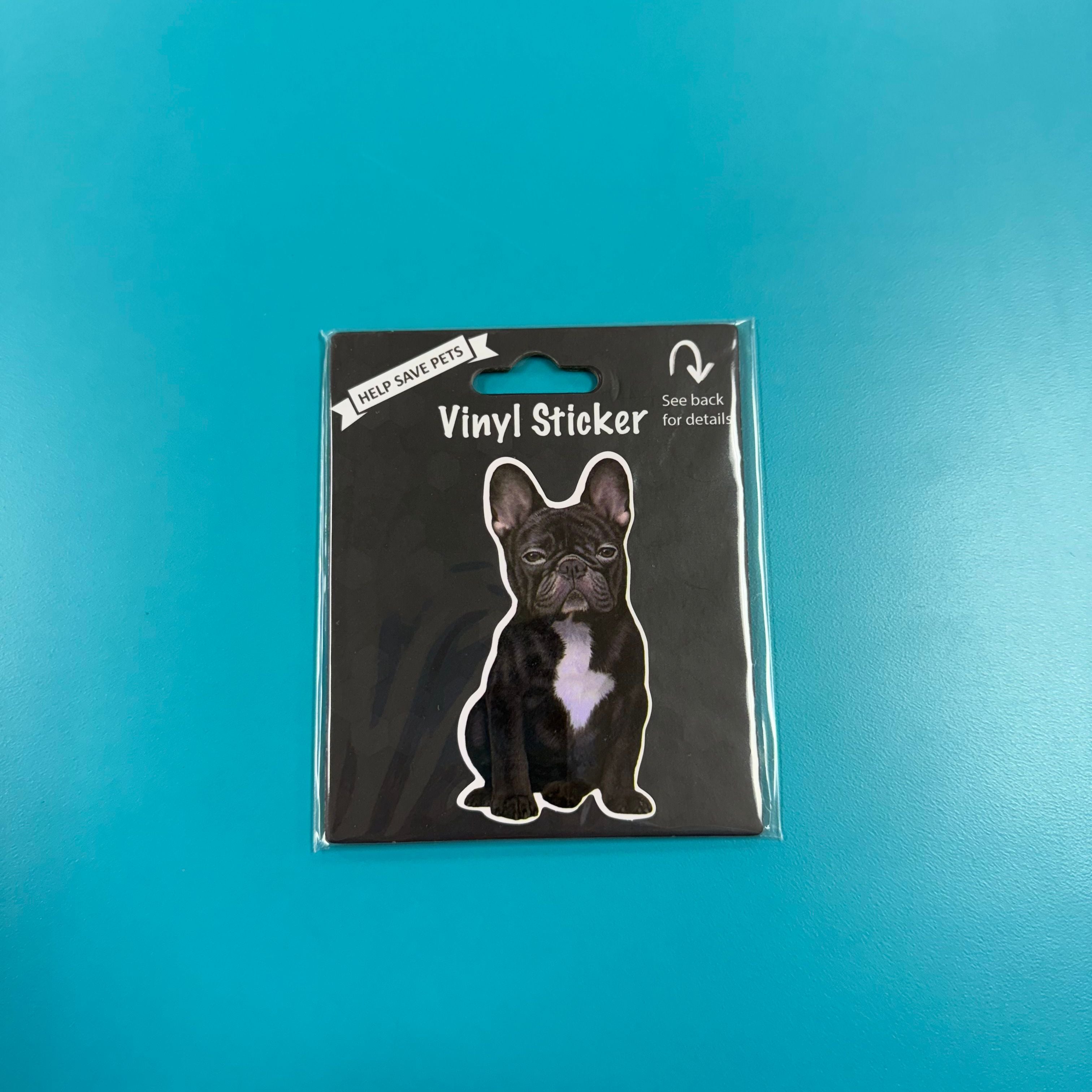Vinyl Sticker: French Bulldog, black