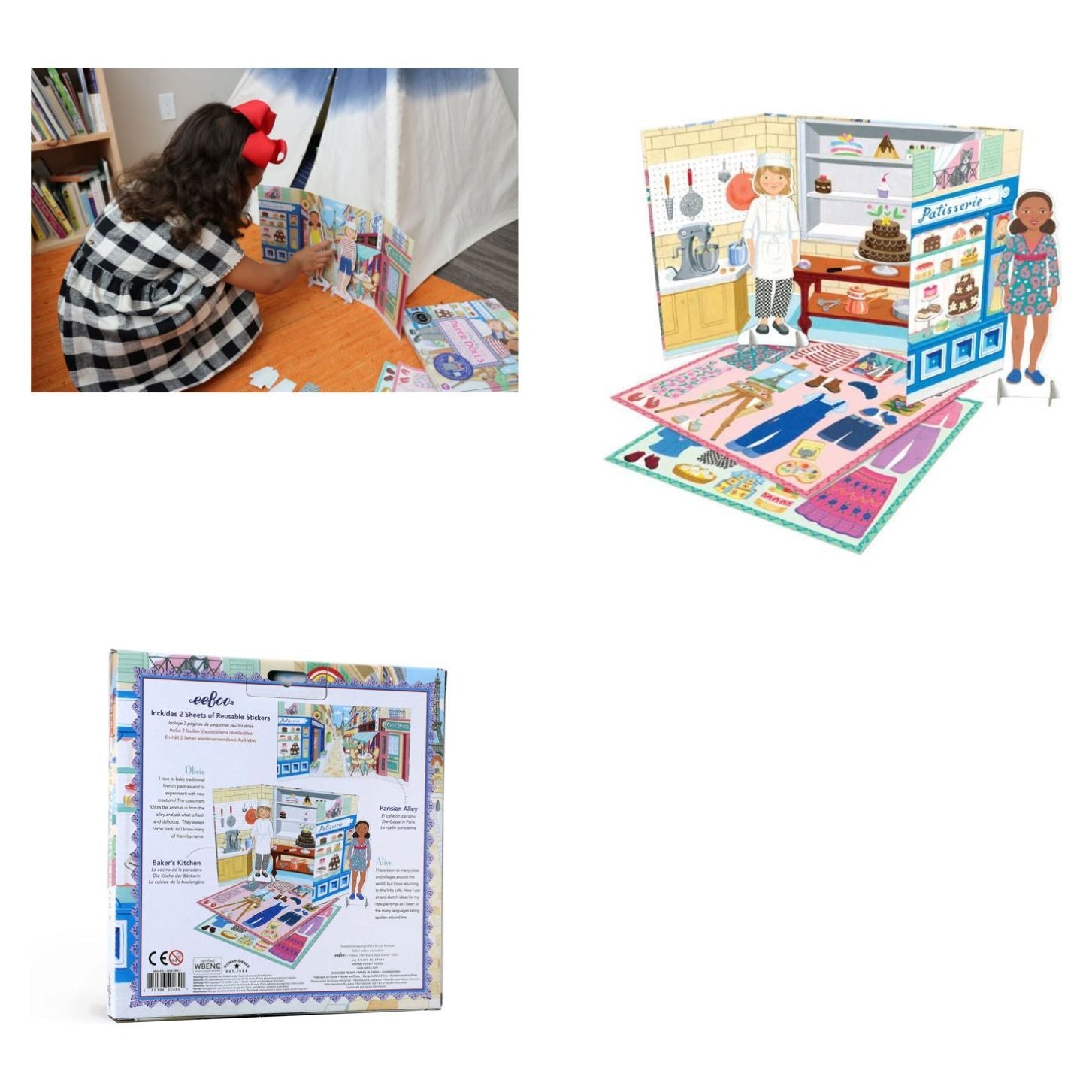 Eeboo Paper Dolls Baker and Painter