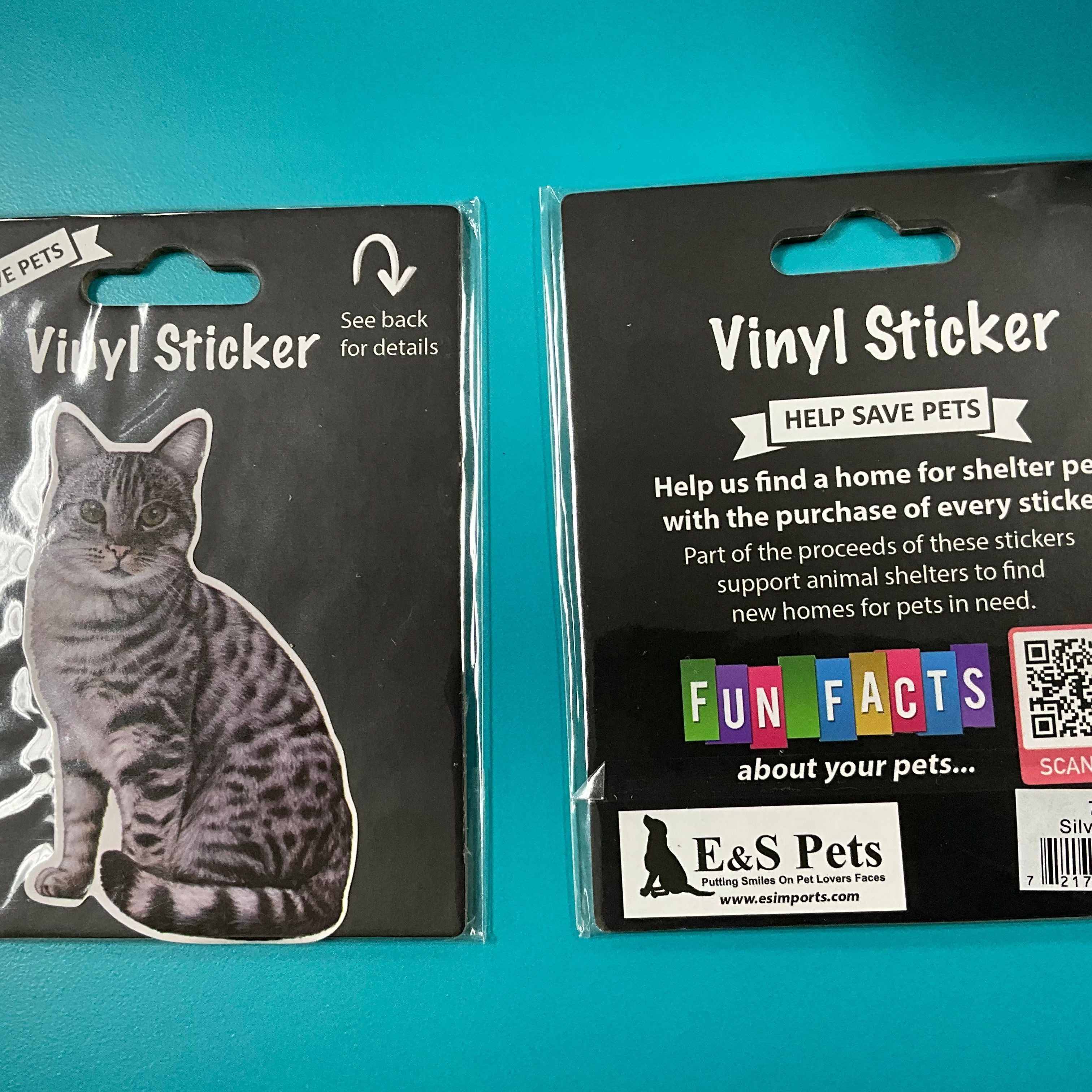 Vinyl Sticker: Silver Tabby