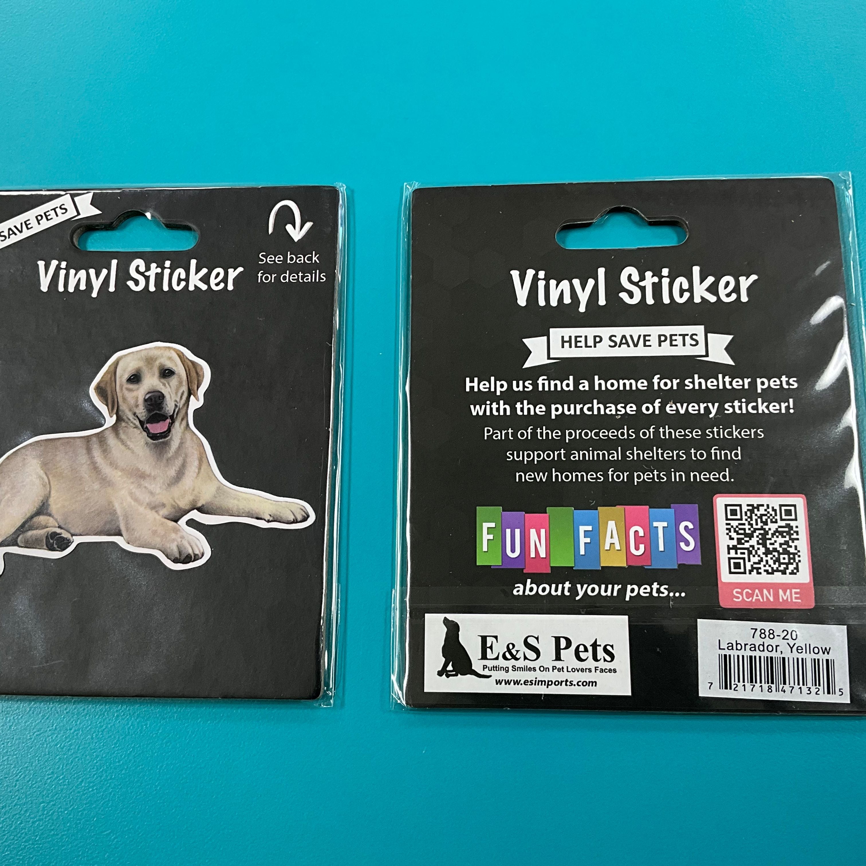 Vinyl Sticker: Labrador, Yellow
