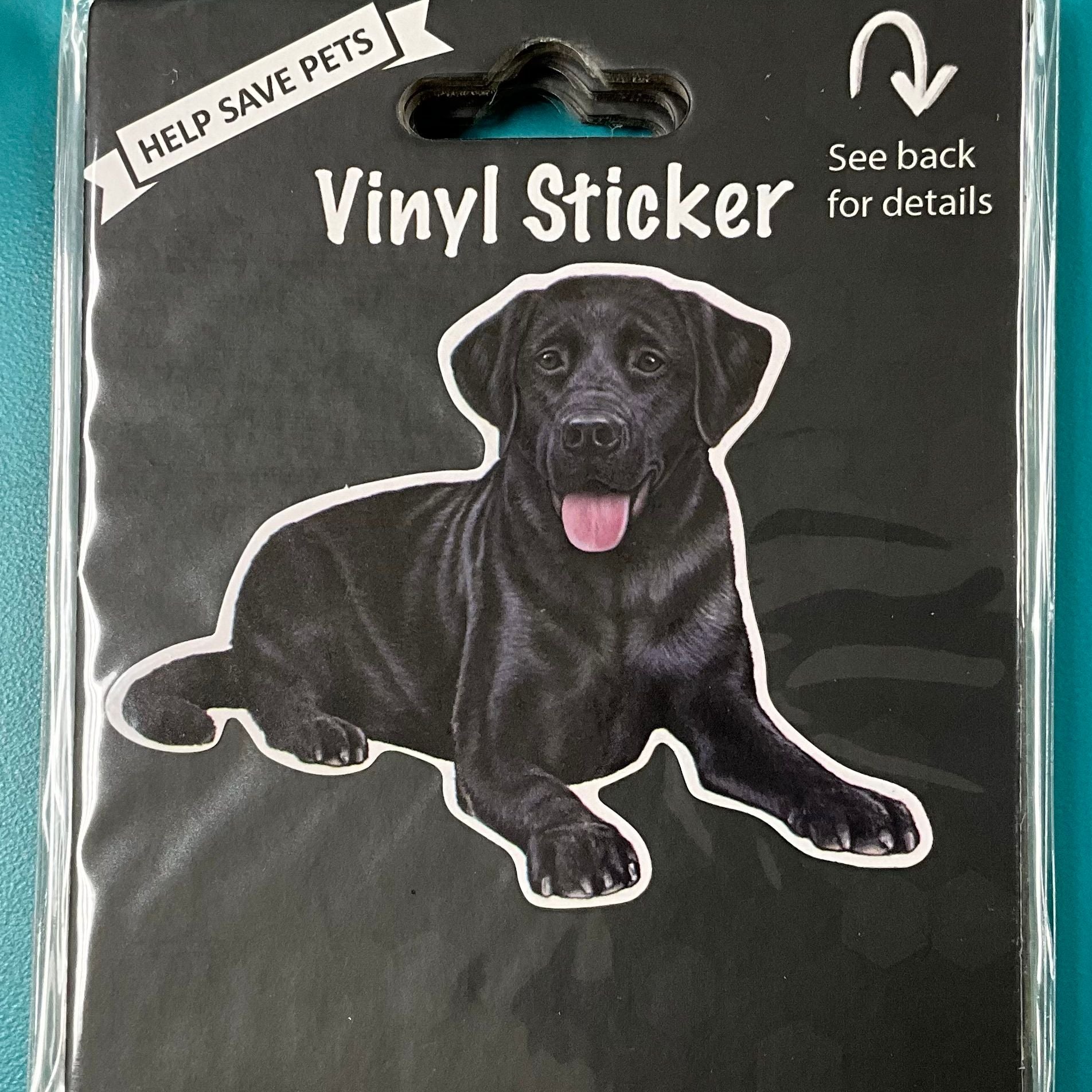 Vinyl Sticker: Labrador, black
